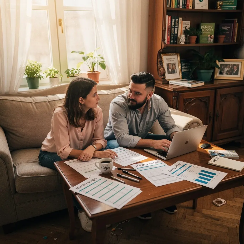 Fotó egy családi költségvetési megbeszélésről.